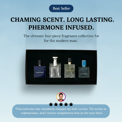 Pheromone Perfume Men For Date 120ml Cologne Masculinos Perfumes Hombre Gift Box 4 Pcs Set Charming Man Body Spray Parfums Homme